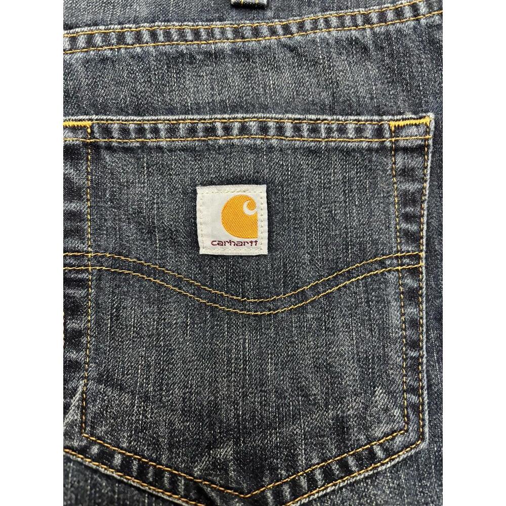 Men’s Carhartt Relaxed Fit Straight Leg Dark Wash Jeans Size 32x36 - Picture 4 of 7